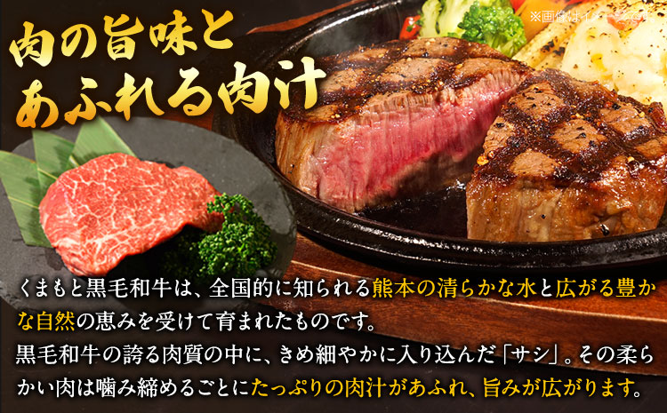 くまもと黒毛和牛 ヒレステーキ 450g (150g×3) 牛肉 冷凍 《7-14日以内に出荷予定(土日祝除く)》 くまもと黒毛和牛 黒毛和牛 冷凍庫 個別 取分け 小分け 個包装 ステーキ肉 にも 