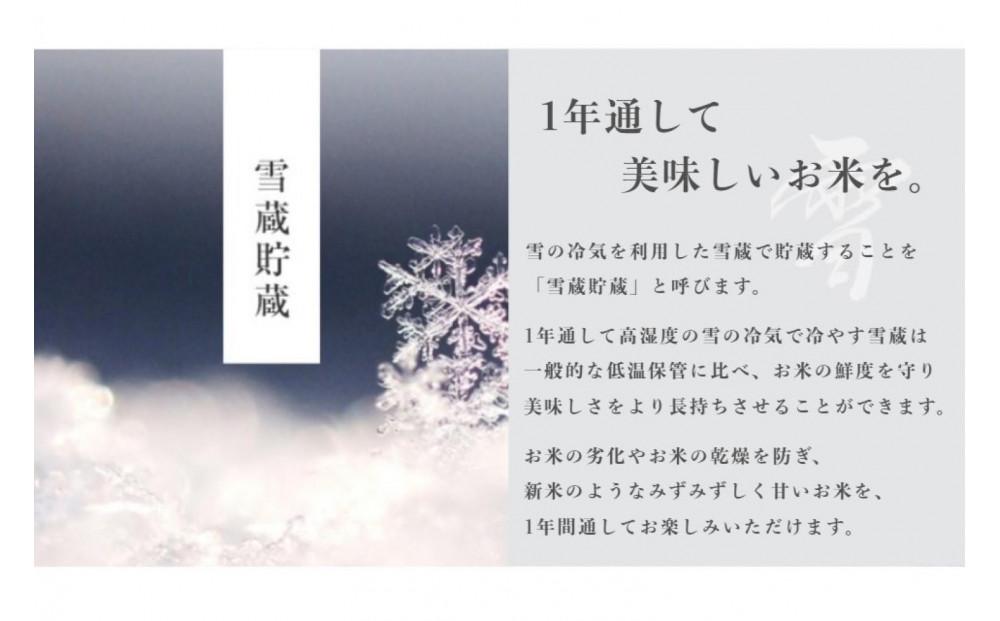 【 令和7年産 新米 予約 】 定期便 3kg ×3ヶ月 雪蔵貯蔵米 金賞受賞 魚沼産コシヒカリ 雪と技 農薬5割減・化学肥料5割減栽培　藤ノ木株式会社