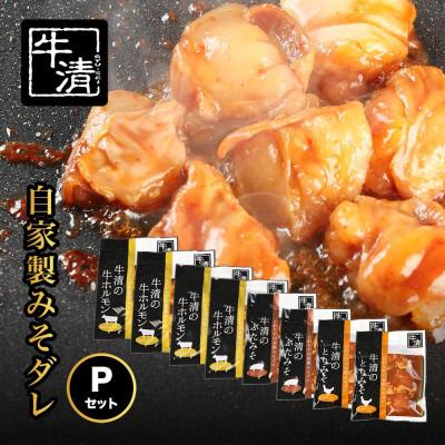 ふるさと納税 南伊勢町 特製みそダレ Pセット 牛ホルモン200g・300g×各2、豚肉×2、鶏肉×2 伊勢志摩地域の牛清