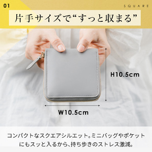 二つ折り財布 本革 レディース BLACK｜二つ折り