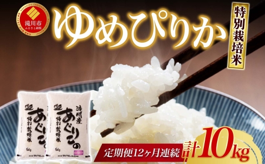 【先行予約】令和7年産米 北海道滝川産 特別栽培ゆめぴりか 10kg 12ヵ月連続 ※10月中旬・新米からお届け｜北海道 滝川市 米 お米 白米 精米 ゆめぴりか ユメピリカ 特別栽培 定期便 連続お届け
