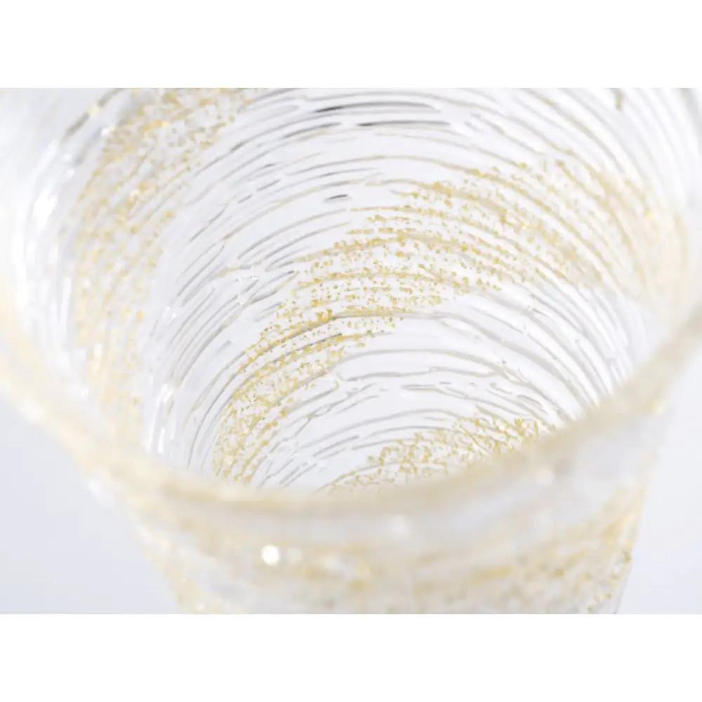 金沢 箔座 氷結冷茶グラス 金銀ペア 金箔・銀箔入りガラス杯（冷茶用）