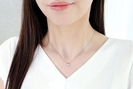 Pt900 【0.30ct】 馬蹄モチーフ Hカラー ダイヤモンドネックレス CSN00191-pt SWAV044|山梨県 昭和町 ジュエリー アクセサリー ギフト プレゼント 贈り物 記念日 誕生