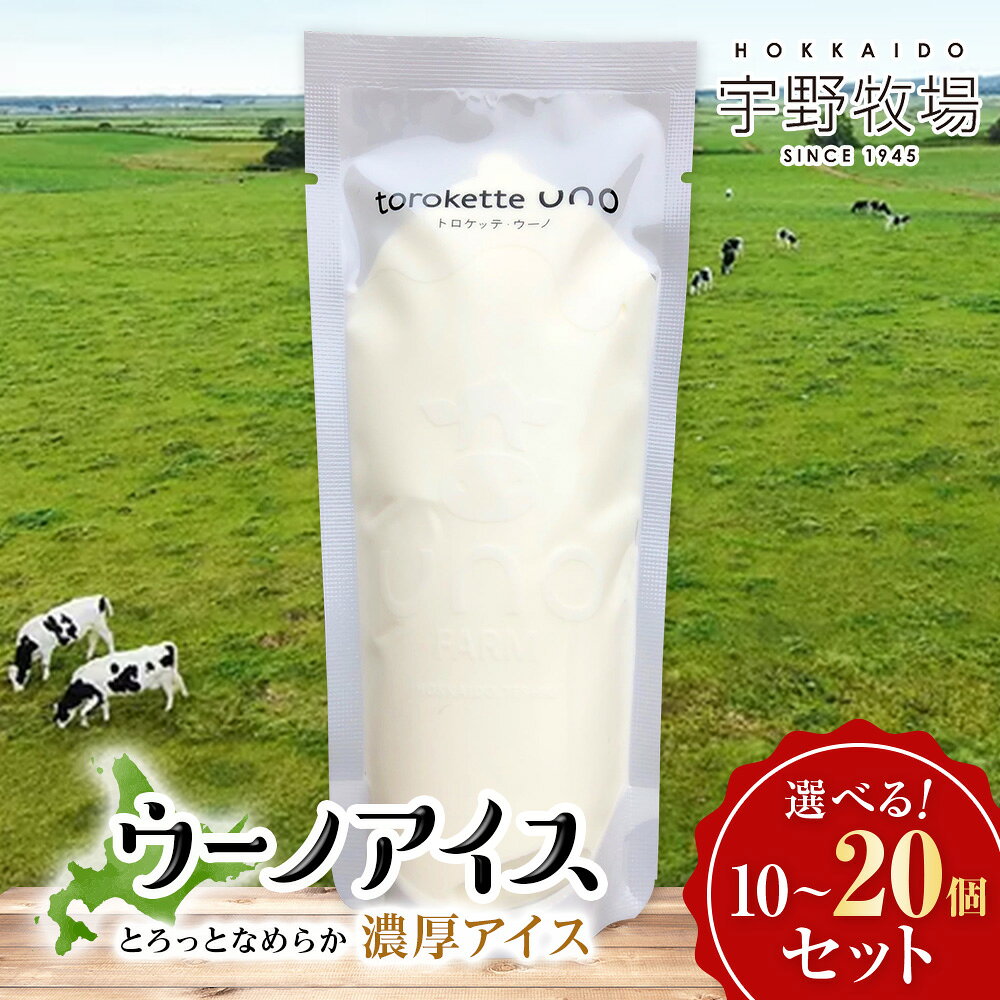 【ふるさと納税】ウーノアイス 選べる10個～20個セット ふるさと納税 北海道 宇野牧場