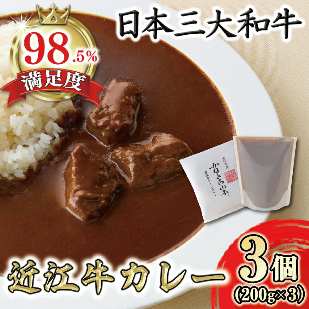 【ふるさと納税】【カネ吉山本】近江牛ビーフカレー（200g×3個入り）個包装 牛肉 国産 カレー 冷凍 カネ吉山本