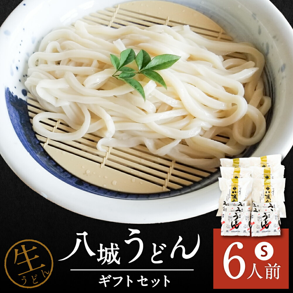 【ふるさと納税】八城うどん ギフトセットS 6人前 6食 生うどん 粉末 スープ やつしろうどん うどん ギフト プレゼント 八代市 九州 国内製造 冷蔵 送料無料