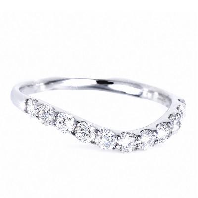 ふるさと納税 山梨県 プラチナウェーブダイヤモンドリング 0.50CT R3609DI-P2 #10