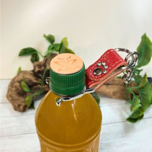 【イタリアンレザー】本革ペットボトルホルダー 牛革 本革 シュリンクレザー ペットボトル ホルダー イタリアン 青色