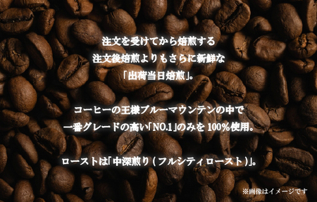 必ず出荷日に自家熟成焙煎ブルーマウンテンNo.1豆(800g)