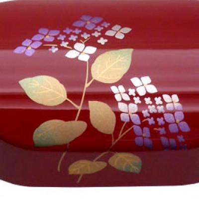 ふるさと納税 海南市 紀州漆器 漆芸 蒔絵 文鎮 小判型 朱 あじさい |  | 01