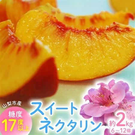 【2026年先行・7月上旬発送】　スイートネクタリン　約2kg(6～12個)【配送不可地域：離島・北海道・沖縄県・中国・四国・九州】【1730933】