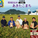 【ふるさと納税】【白米】《定期便5ヶ月》令和6年産 秋田県産 あきたこまち 環境保全米 10kg (5kg×2袋)×5回 計50kg