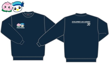 ふるさと納税限定 岡山シーガルズ×赤磐市コラボトレーナー ファッション 洋服 ネイビー  Sサイズ