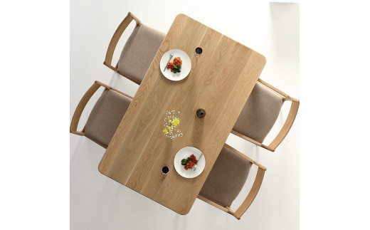 
            ダイニングテーブル　PICO-ho　150×85×70cm　ホワイトオーク　WAプラス　大川市　
          
