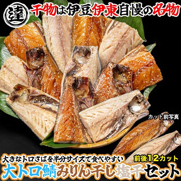 【ふるさと納税】伊豆・伊東 丸達水産 人気No.1 さばみりん6切＆しおさば6切 食べやすいハーフカットセット