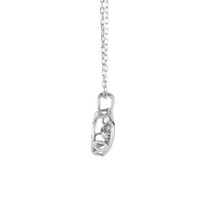 ふるさと納税 甲府市 ダンシングストーンダイヤペンダント【petit mine】K10WG・0.05ct　D10-0016 |  | 01
