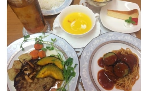 ふわジューシーハンバーグ特別ランチコース（ 2名様分）