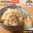 【ふるさと納税】新米 令和6年産 特別栽培米 いのちの壱(玄米) 選べる 5kg 10kg 20kg 雑穀米付き《30日以内に出荷予定(土日祝除く)》 熊本県 南阿蘇村 熊本県産 虹色のかば