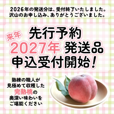 【2027年 先行受付】 桃 約2kg 5～6玉 朝もぎ直送! 旬の完熟『桃』選び抜かれた桃【配送不可地域：離島】