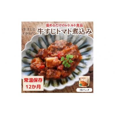 ふるさと納税 春日井市 【レトルト食品】牛すじトマト煮込み(140g×10パック)
