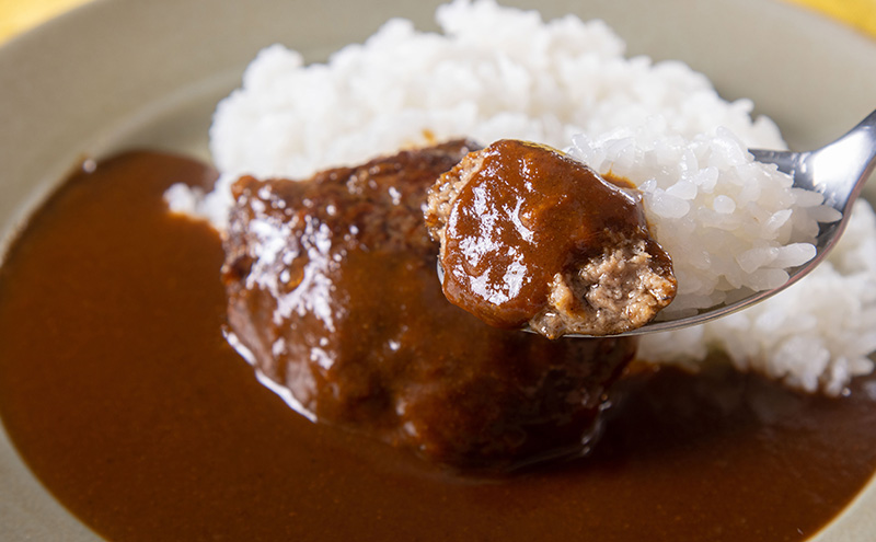 ハンバーグカレー ミート矢澤 黒毛和牛ハンバーグカレー6食セット 黒毛和牛 野菜の旨み 甘み 昔懐かしい スパイス 厳選 赤ワイン デミグラスソース 大田区 東京都