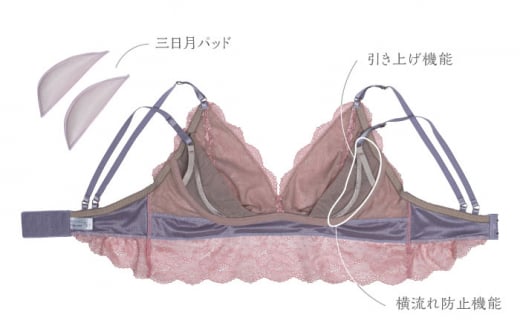 【サイズSM.ショーツフルバック】【ナイトブラ】FINAL FORM ブラジャー＆ショーツセット Pink yvesju イヴジュ イヴジュビリー ブラジャー ノンワイヤー ナイトブラ 育乳 下着 ラ