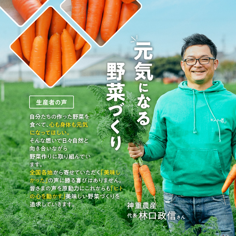 ＜フジテレビ『どっちのふるさと？』で紹介されました！＞ こどもも食べられる甘み！ジュースにしても美味しい！「マドンナキャロット」 3kg　H105-122