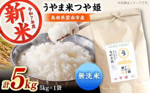 お米【無洗米】神話の里/吉田町「うやま米」つや姫 5kg（5kg×1）無洗米 精米 コメ おこめ お米 つやひめ おすすめ 人気 米 ごはん ご飯 食卓 主食 ブランド米 お取り寄せ グルメ ご当地米 家族 ファミリー 一人暮らし 便利 5キロ おいしい ごはんソムリエ 種もみ ミネラル 国産 新生活 お弁当 朝ごはん 朝食 昼食 ご当地 島根県雲南市/有限会社藤本米穀店 [AIDB092]