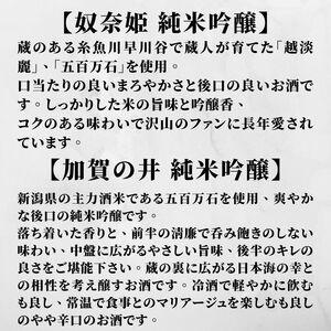 加賀の井＆奴奈姫 720mlx各1本 純米吟醸酒飲み比べセット 糸魚川地酒 新潟県 ビーリフト合同会社 
