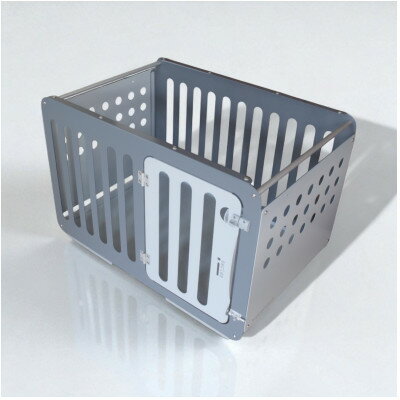 【ふるさと納税】アルミ製犬用ケージ 高級ペットサークル「i100」基本セット【ダークグレー×ライトグレー】【1688616】