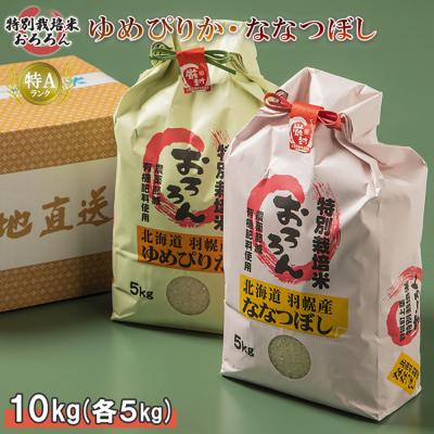 ふるさと納税 羽幌町 【2025年産】 北海道羽幌産 特別栽培米 ゆめぴりか・ななつぼし各5kgセット