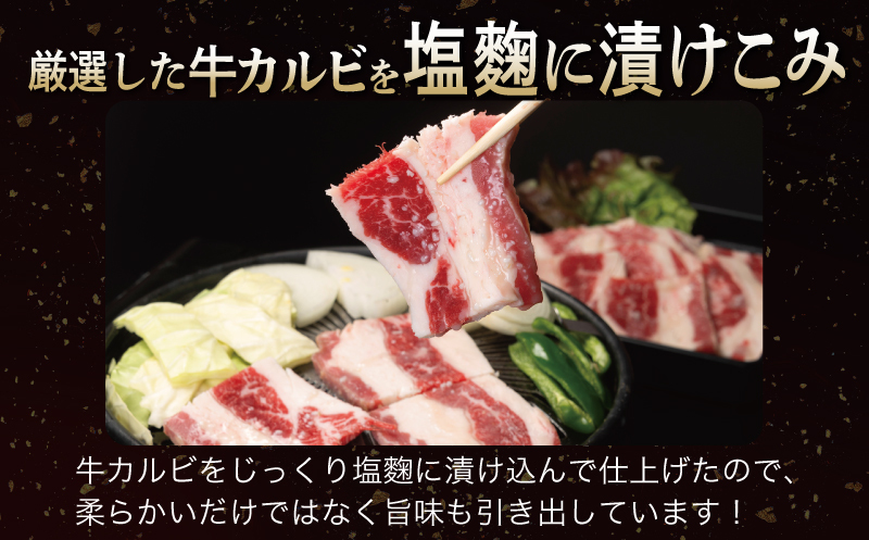 牛シマチョウ（タレ漬け+塩麹）＆塩麹漬け牛カルビの焼肉セット  合計1.5Kg（1袋250ｇ×各2袋） 【味付け 小分け 焼くだけ 簡単調理 BBQ 牛肉 ホルモン 250g×6袋】 010B1667
