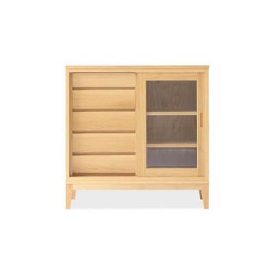 ふるさと納税 旭川市 旭川家具 MUKU工房オリジナル ムク キャビネット ナラ_03234 |  | 01