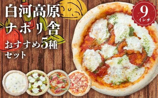 大満足ピザ 白河高原ナポリ舎 おすすめ5種セット 食べ比べ（各種9インチ） ピザ 冷凍 おかず 冷凍 惣菜 加工品 食品 F24R-089