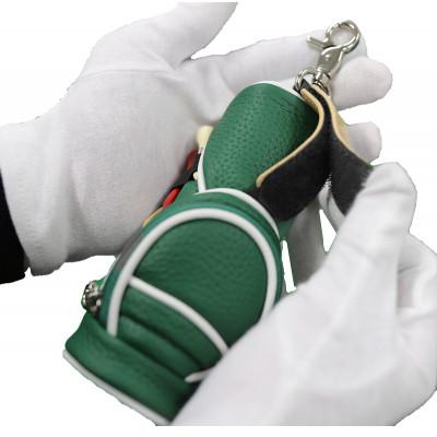 ふるさと納税 香芝市 キャディーバッグ型本革ゴルフボールケース　<グリーン> |  | 02