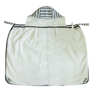 防寒ケープ ボーダー柄 (グレー)｜フットマフ 防寒ケープ ベビーカー ひざ掛け お散歩 お出かけ [1262]