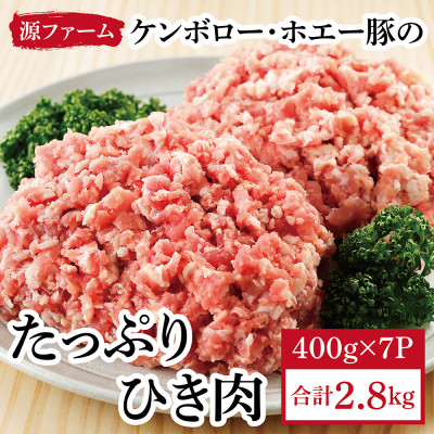 色々なお料理に!ケンボロー・ホエー豚のひき肉2.8kg【CT−017】【配送不可地域：離島】【1396948】