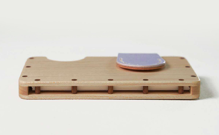 a card case　-木と革の名刺入れ-　【メープル】