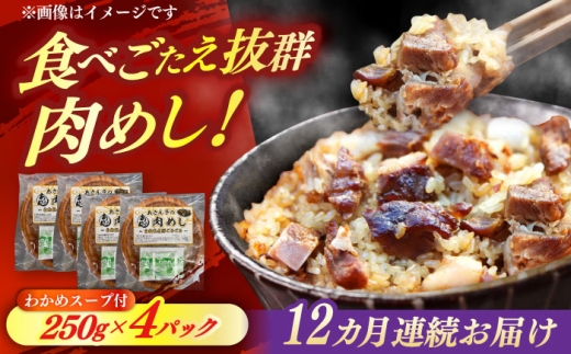 【12回定期便】 あきん亭 肉めし 4人前 瑞浪ボーノポーク使用 冷凍 瑞浪市  / 自家製 お取り寄せ [AZAA012]