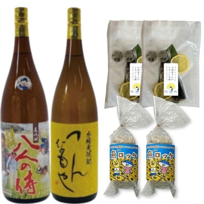 本格麦焼酎1.8L2本組としめ鯖・魚ロッケセット(E-6)【複数個口で配送】【配送不可地域：離島・沖縄】【4063658】