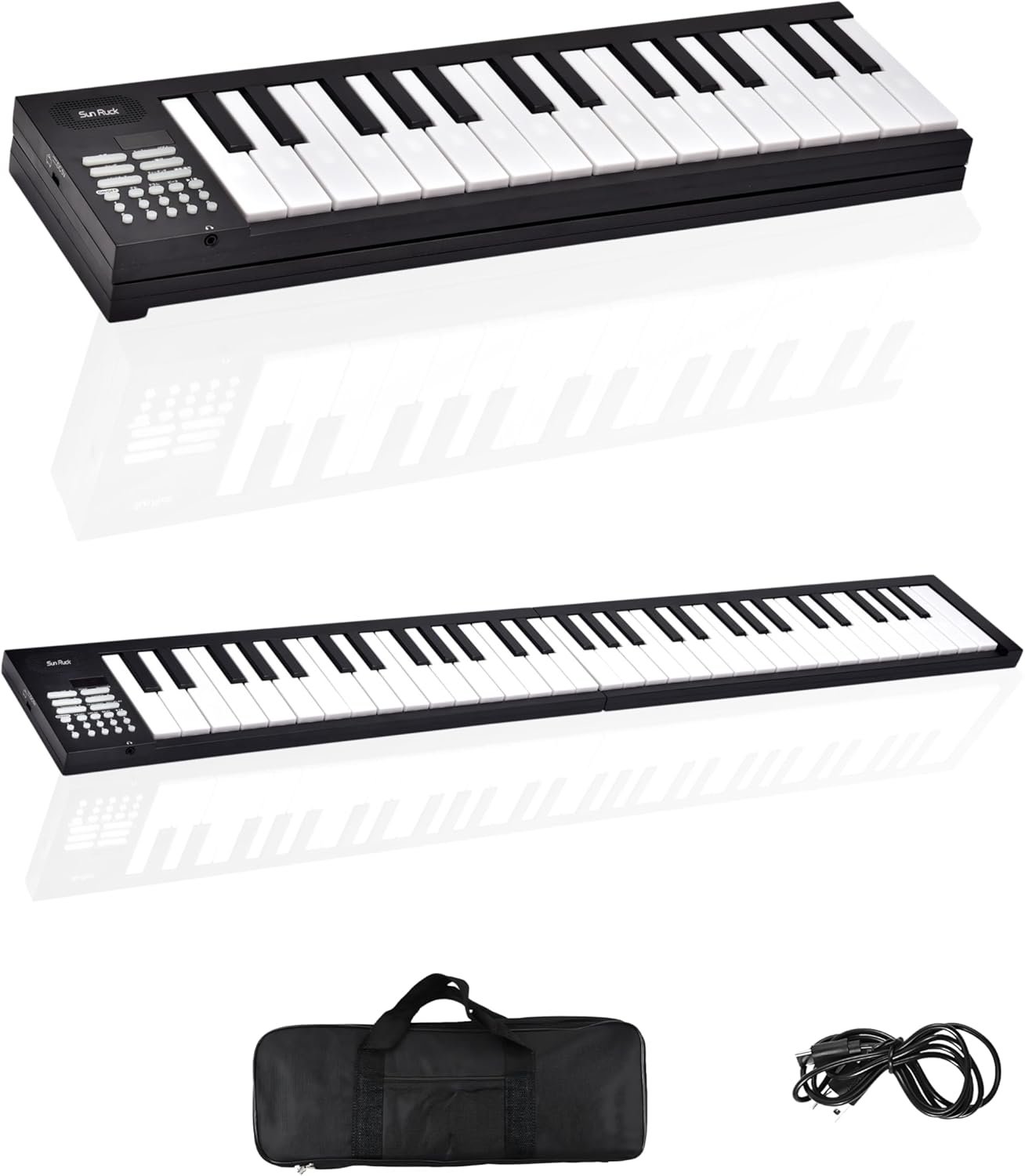 
            折りたたみ 電子ピアノ 61鍵盤 日本語表記 充電式 ワイヤレス 入門用 初心者 大人 子供 電子キーボード 電子 ピアノ キーボード 折りたたみ式 折り畳み 練習 楽器 録音 再生 リズム 音色 自動伴奏 スリム SunRuck SR-DP08F-BK
          