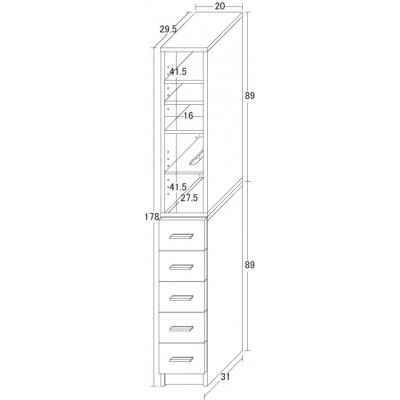 ふるさと納税 海南市 鏡面すきま収納タオルストッカーW20 |  | 03