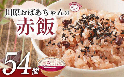 【川原おばあちゃんの赤飯】 ごはんパック 120g×54個 ごはん お米 レトルト 食品 国産 レンジで簡単 温めるだけ ギフト 引っ越し 挨拶 出産 内祝い お歳暮 備蓄米 お祝い