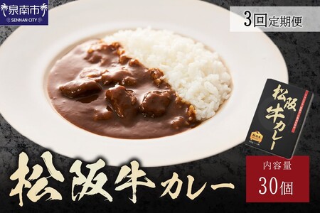 松阪牛カレー200g×30個セット 3ヶ月定期便【108A-002】