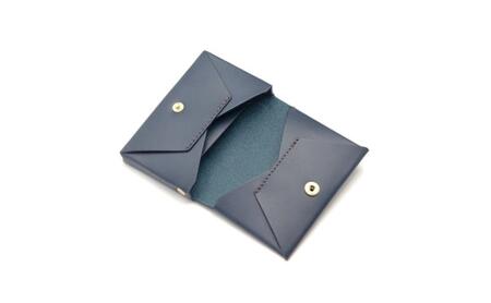 湘南工房 折革ボックス型カードケース<ネイビー>