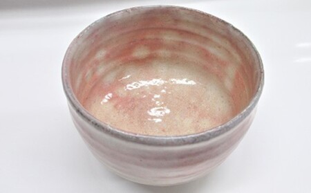 8代佳炎作 萩焼 抹茶茶碗（楽形）