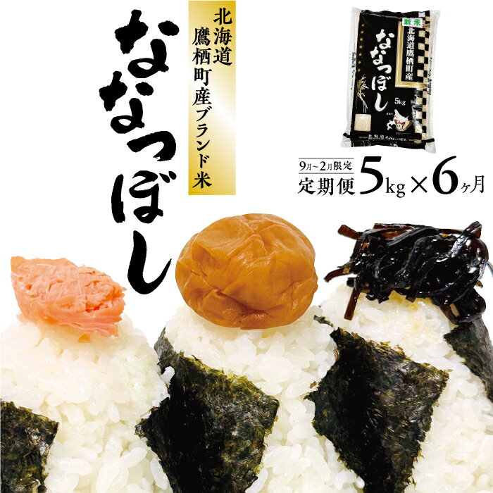 【ふるさと納税】【6ヶ月定期便】【令和7年産】 ななつぼし （ 白米 ）5kg 米 コメ こめ ご飯 お米 ライス 北海道 鷹栖町 送料無料 【2025年12月下旬～2026年8月下旬まで順次発送予定】