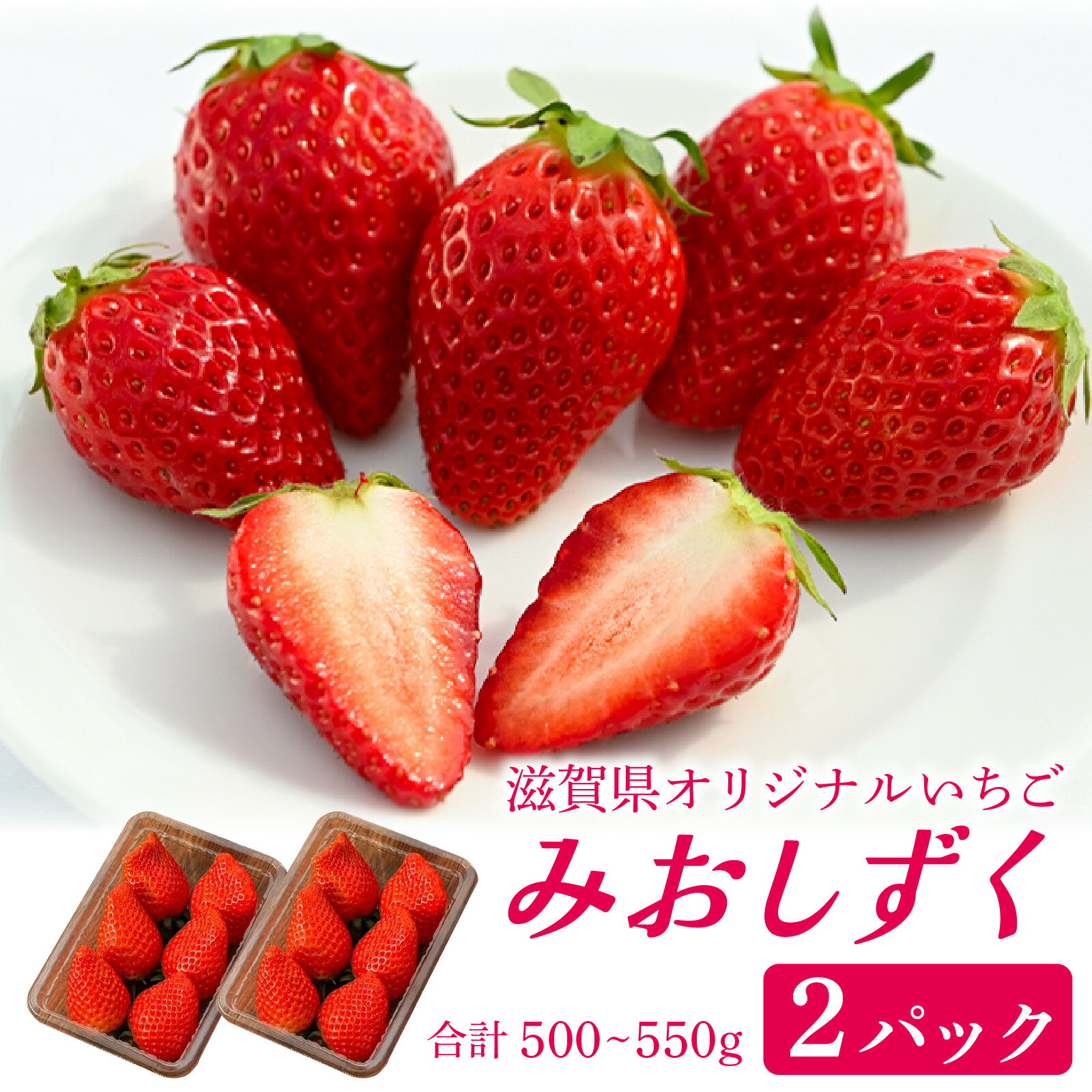 【ふるさと納税】いちご（みおしずく）2パック [NN001] / 滋賀県 滋賀 大津市 フルーツ 果物 くだもの いちご 苺 イチゴ デザート クリスマス お正月【2025年12月28日以降発送】