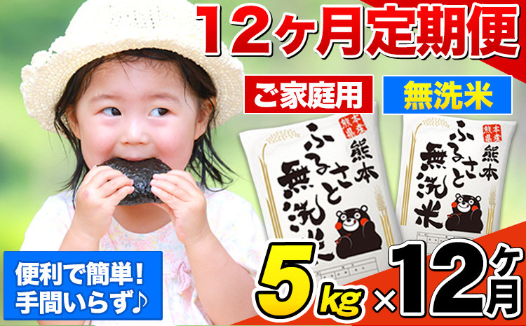 
            【12ヶ月定期便】無洗米 定期便《お申込み月の翌月から出荷開始》 熊本ふるさと無洗米 5kg 訳あり 米 コメ こめ 熊本県産 米 ふるさと納税 わけあり 以上のお米ならこれ お米 おこめ 熊本 SDGs むせんまい kome musennmai
          
