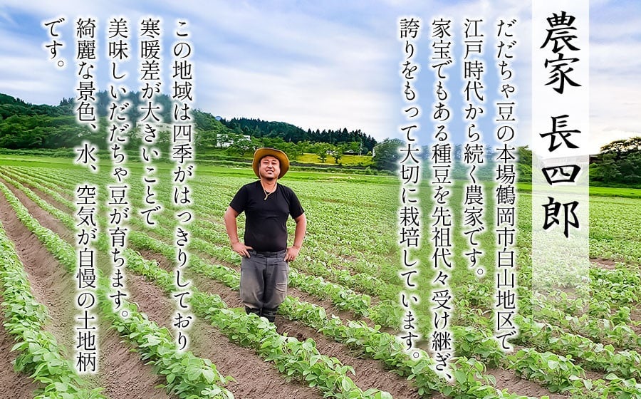 【令和8年産先行予約】【訳あり】本場白山産 白山だだちゃ豆【尾浦(おうら)】 2kg（500g×4袋）　農家 長四郎
